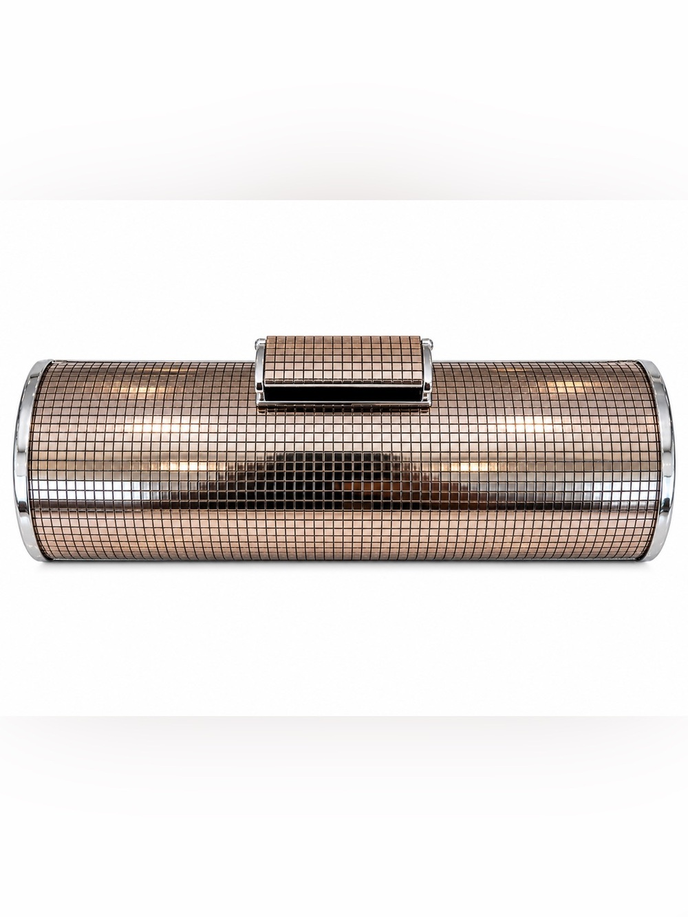 BCBGMaxAzria Metallic Bronze Mosaic Tube Clutch